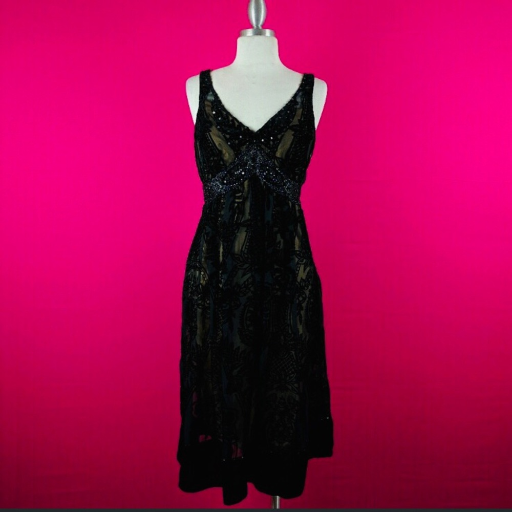 @ Ice size 4 velvet mesh dress beaded Sequin